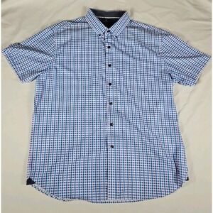 Construct Slim Fit 4 Way Stretch Mens Short Sleeve Button Down Shirt XL